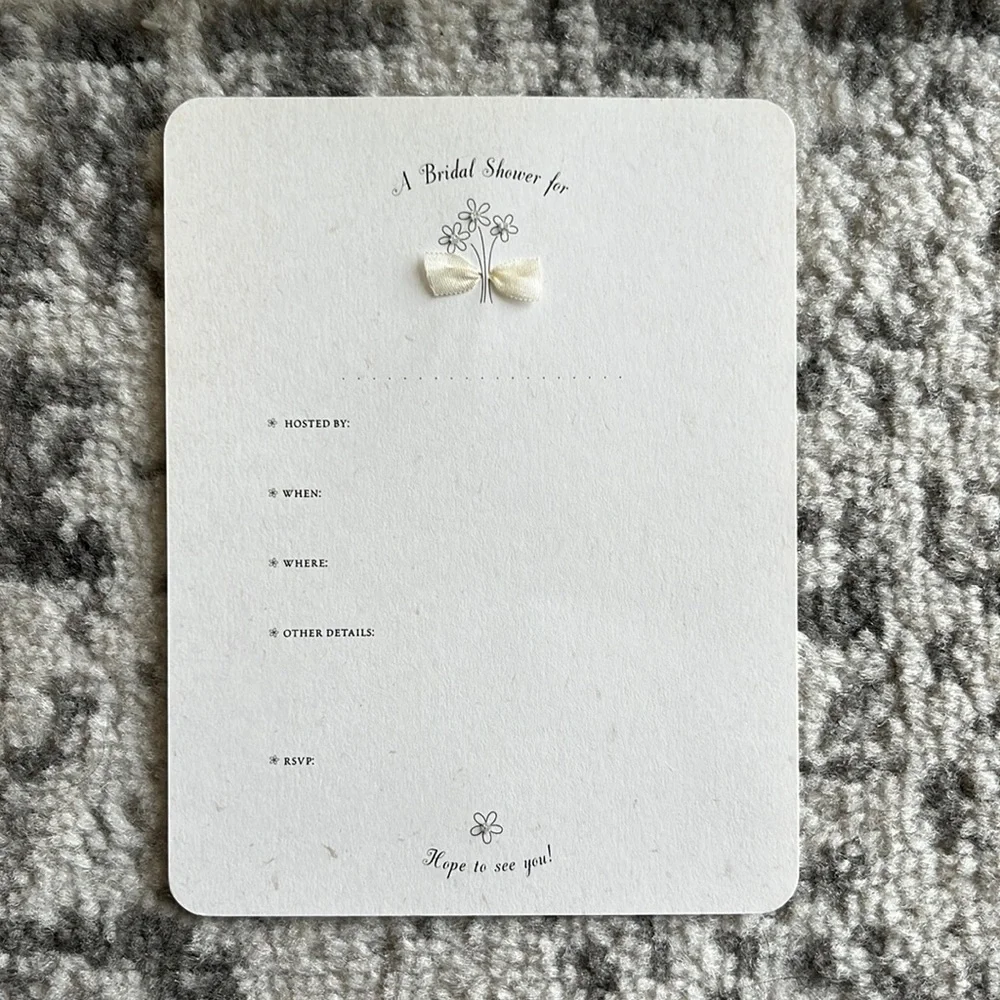 Beautiful hand made bridal shower invitations! 3 boxes with 8 invitations each
